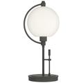 Pluto 19.3" High Natural Iron Table Lamp With Opal Glass Shade