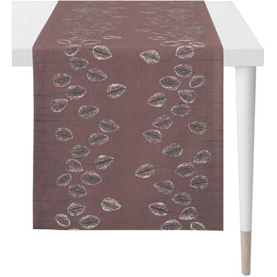 Tischläufer APELT "5701 HERBSTZEIT, Herbstdeko, Herbst", lila (mauve), B:48cm L:140cm, Polyester, Viskose, Tischdecken, Jacquardgewebe Image