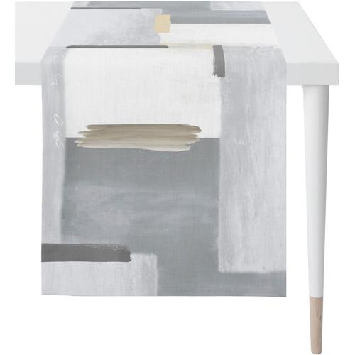 „Tischläufer APELT „“Fisk, LOFT STYLE““ Tischdecken Gr. B/L: 48 cm x 140 cm, 1 St., grau (grau, beige) Tischläufer“