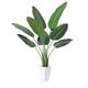 Fopamtri Artificial Bird of Paradise Plant 120cm Artificial Plants Indoor with 8 Leaves, Tropical Fake Plant Artificial Banana Tree in Pot for House Bedroom Office Garden Store Decoration