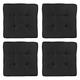 RACE LEAF Garden Chair Cushions,Chair Pads,Seat Pads for Dining Chairs,Cover Indoor Outdoor Seat Pad Cushions,for Your Living Room, Patio,Car,And More (square Pack of 4,black)