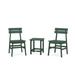 POLYWOOD® Modern Studio Plaza Outdoor Chair 3-Piece Seating Set Wood/Plastic in Green | Wayfair PWS2130-1-GR