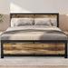 17 Stories Bed Frame w/ Headboard & Footboard, Strong Black Metal Platform Bed, No Noise Metal in Brown | 40.7 H x 63.7 W x 82.8 D in | Wayfair