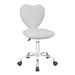 Mercer41 Makinna Heart 360 Degrees Vanity Chair w/ Adjustable Height, Armless Swivel Wheelbase Chair w/ Cushion Upholstered in Gray | Wayfair