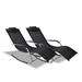 Wrought Studio™ Dopico 57.1" Long Single Chaise Metal in Black | 33.1 H x 22 W x 57.1 D in | Outdoor Furniture | Wayfair