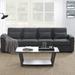 Latitude Run® Goutier 104" Linen Square Arm Sofa Linen in Gray/Brown | 34.2 H x 104 W x 32.6 D in | Wayfair F4AC5CE011574A75A84CD0A4E5CBA677