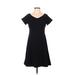 Ann Taylor Casual Dress - A-Line: Black Print Dresses - Women's Size 4