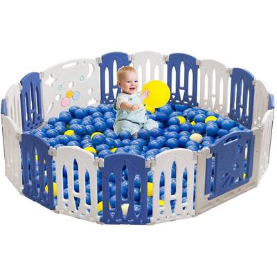 Naizy - Laufstall Baby Laufgitter Faltbar 196x190x63cm Baby Playpen aus Kunststoff mit Tur und