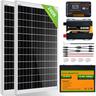 240W Solarpanel Kit solaranlage komplettset 1 kWh/Tag: 2pcs 120W Mono Solarpanel + 100Ah 12V