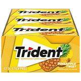 Trident Pineapple Twist Sugar Free Gum 12 Packs of 14 Pieces (168 Total Pieces)