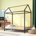 Twin Size Metal Frame House Bed Frame,Platform Bed Floor Bed,Kids house Bed,No Box Spring Needed