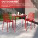 LeisureMod Devon 3-Piece Outdoor Dining Set with Table and 2 Chairs