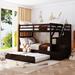 Modern Multifunctional Twin-Over-Twin Bunk Bed with 3 Storage Stairs and Twin Size Trundle