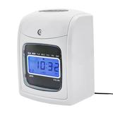 OUKANING Employee Working Time Machine LCD Display Employee Attendance Punch Time Clock Recorder Machine w/ 50 Cards