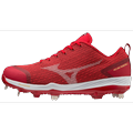 Mizuno Mizuno Dominant 4 Low Men s Metal Baseball Cleat Size 7 Red-White (1000)