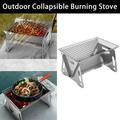 Deyuer Barbecue Stove Hollow Card Type Heat Resistant Detachable Cooking Stainless Steel Outdoor Collapsible Burning Stove BBQ Supplies Stainless Steel