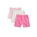 IZhansean 3Pcs Pack Kids Toddler Baby Girls Summer Safety Pant Children Anti-Emptied Stretch Mid-Rise Solid Short Pants Rose Red Pink White 2-3 Years