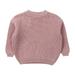 IZhansean Toddler Baby Boy Girl Fall Winter Knit Sweater Long Sleeve Solid Color Pullover Top Warm Sweatsuit Rose Pink 2-3 Years