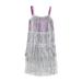 Peyakidsaa Toddler Kids Girl Summer Sleeveless Tassel Party Dress Zip Back Casual Midi Sling Dress