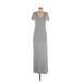 Velvet Torch Casual Dress - Maxi: Gray Marled Dresses - Women's Size Medium