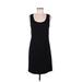 DKNY Casual Dress - Sheath Scoop Neck Sleeveless: Black Print Dresses - Women's Size 6
