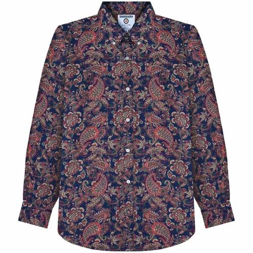 Lambretta Paisley Herren Langarm Hemd RWIS1380