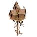 Feathered Fashionistas Flock Here! HIMIWAY Outdoor Birdhouse Birdhouse Garden Stakes Metal Bird House with Pole Large Bird Houses for Outdoor Garden Decor Copper Birdhouse Poles