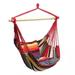 Hammock Chair Canvas Portable Comfortable Colorful Stripe Chair Hanging Rope Swing for Indoor