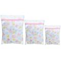 3Pcs Mesh Laundry Bags Clothing Washing Bags Zipper Washing Machine Bags