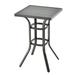 Costway 24 Patio Bar Height Table with Aluminum Tabletop&Adjustable Footpads Balcony