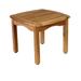 Outdoor Living and Style 19 Brown Intan Teak Solid Square Patio Side Table