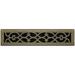 2.25 x 14 Antique Brass Victorian Style Floor Register - Decorative Vent Cover