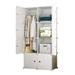 8 Cube Storage Organizer Plastic Closet Cabinet DIY Modular Book Shelf Unit Cube Shelves with Doors and Hanging Rods