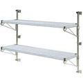 24 Deep x 24 Wide x 24 High Adjustable 2 Tier Solid Galvanized Wall Mount Shelving Kit