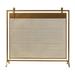 DecMode 38 x 36 Copper Metal Suspended Grid Style Netting Single Panel Fireplace Screen with Bolted Detailing 1-Piece