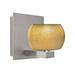 1WF-KENOGD-LED-SN-Besa Lighting-Keno - 1 Light Bath Vanity In Contemporary Style-5.9 Inches Tall and 5.5 Inches Wide-Satin Nickel Finish-Gold Sand