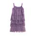 Peyakidsaa Toddler Kids Girl Summer Sleeveless Tassel Party Dress Zip Back Casual Midi Sling Dress