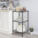 UBesGoo 3-Tier Steel Wire Shelf Rack Storage Shelves for Kitchen Bathroom Bedroom Black