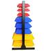 King s Rack 8-Tier Metal Organizer Shelving Rack with 70 Bins in Multi-Color