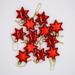 CSCHome 12PCS Creative Fashion Hexagonal Star Fine Plastic Christmas Hanging Christmas Tree Decoration Gift Box(Red)