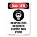 OSHA Danger Sign - Respirators Required | Decal | Protect Your Business Construction Site Warehouse & Shop Area | Made in The USA