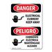 OSHA Danger Sign - Electrical Current Keep Away Bilingual | Decal | Protect Your Business Construction Site Shop Area | Made in The USA