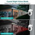 5MP HD 2.4+5G Dual Frequency WiFi IP Camera 4X Zoom Surveillance Camera Color Night Vision Ai Human Detection Security CCTV Mini Camera