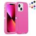 iPhone 13 Heavy Duty Case {Shock Proof Case with 3 Layer Rubber Shatter Resistant [Tough Armour] Rugged Case Compatible for iPhone 13} Pink