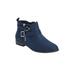 Wide Width Women's The Lux Bootie by Comfortview in Navy (Size 8 1/2 W)