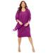 Plus Size Women's Crochet Fringe Jacket and Dress by Catherines in Berry Pink (Size 6X)