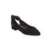 Extra Wide Width Women's The Nevelle Slip On Flat by Comfortview in Black (Size 10 1/2 WW)