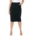 Plus Size Women's Liz&Me® Ponte Pencil Skirt by Liz&Me in Black (Size 3X)