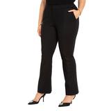 Plus Size Women's The Ultimate Suit Flare Leg Pant by ELOQUII in Black (Size 28)