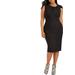 Plus Size Women's Twisted Shoulder Sheath Dress by ELOQUII in Black (Size 14)